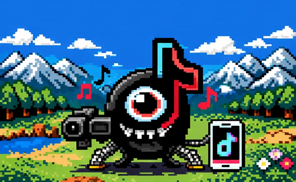 TikTokのモンスターのイラスト